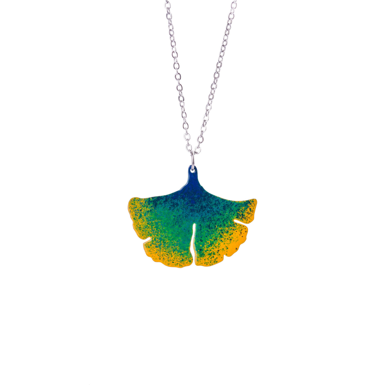 Green Ginkgo Leaf Pendant