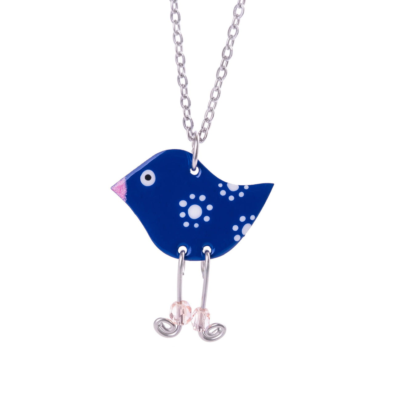 Navy Blue Bird Pendant