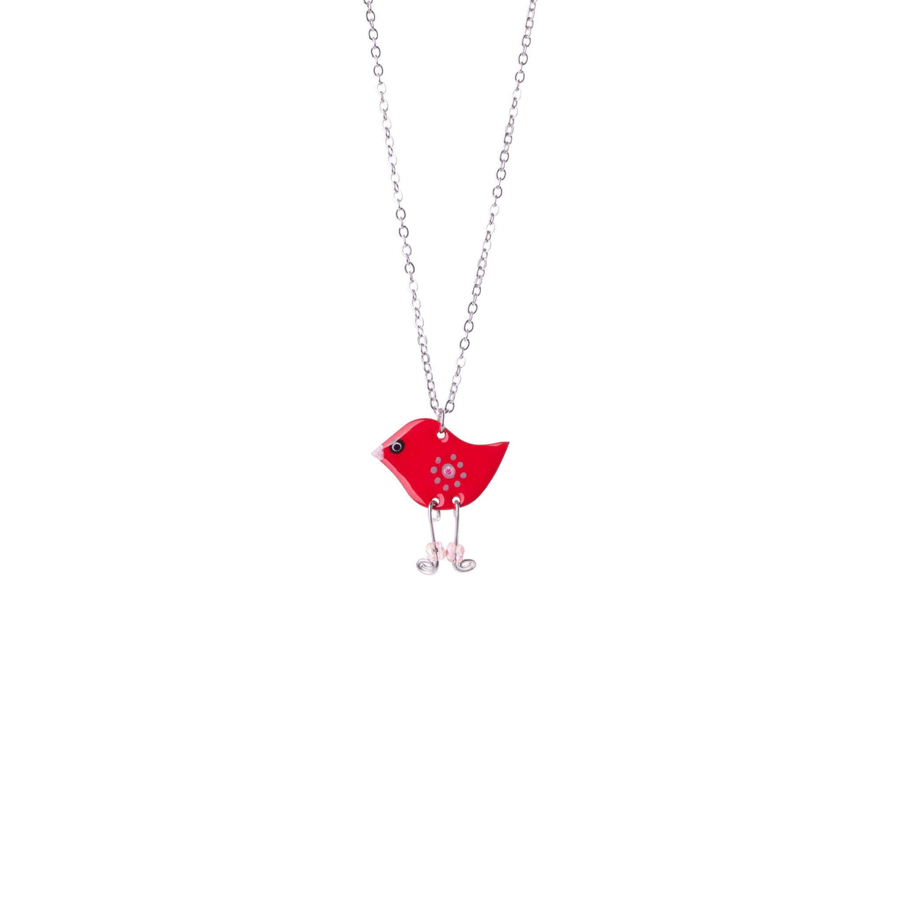 Red Bird Boho Dangle Pendant