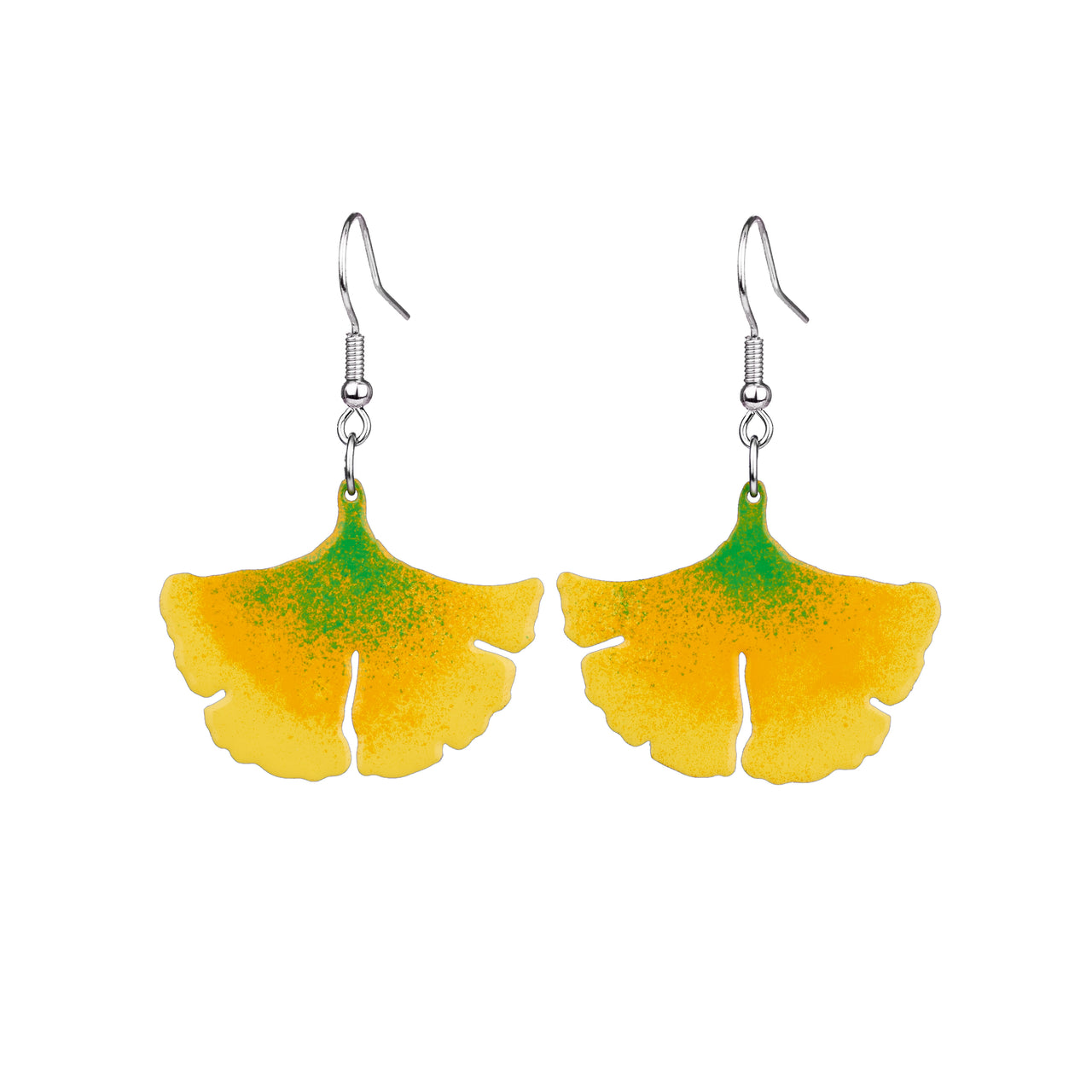 Yellow Ginkgo Earrings