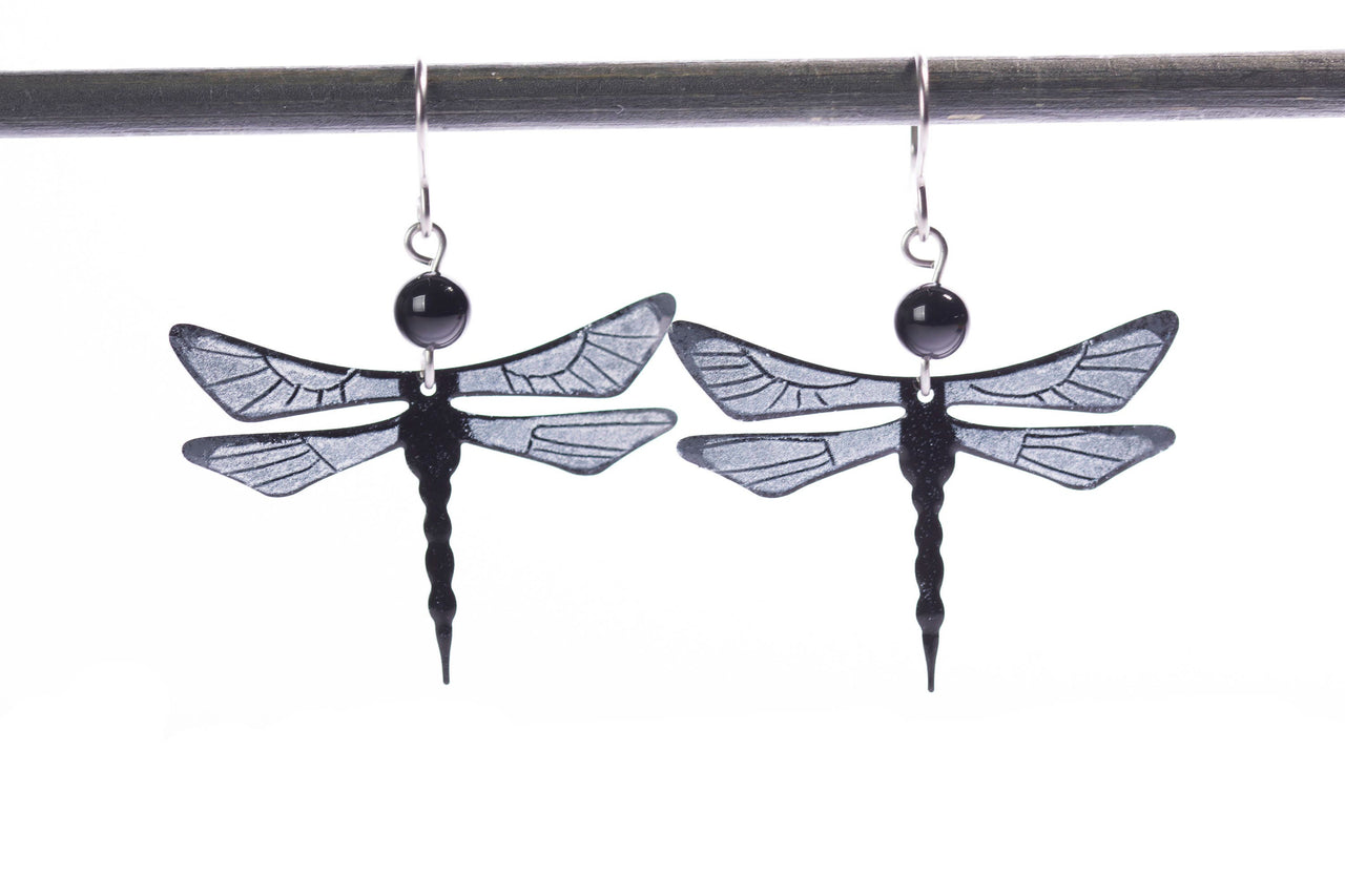 Black Dragonfly Earrings