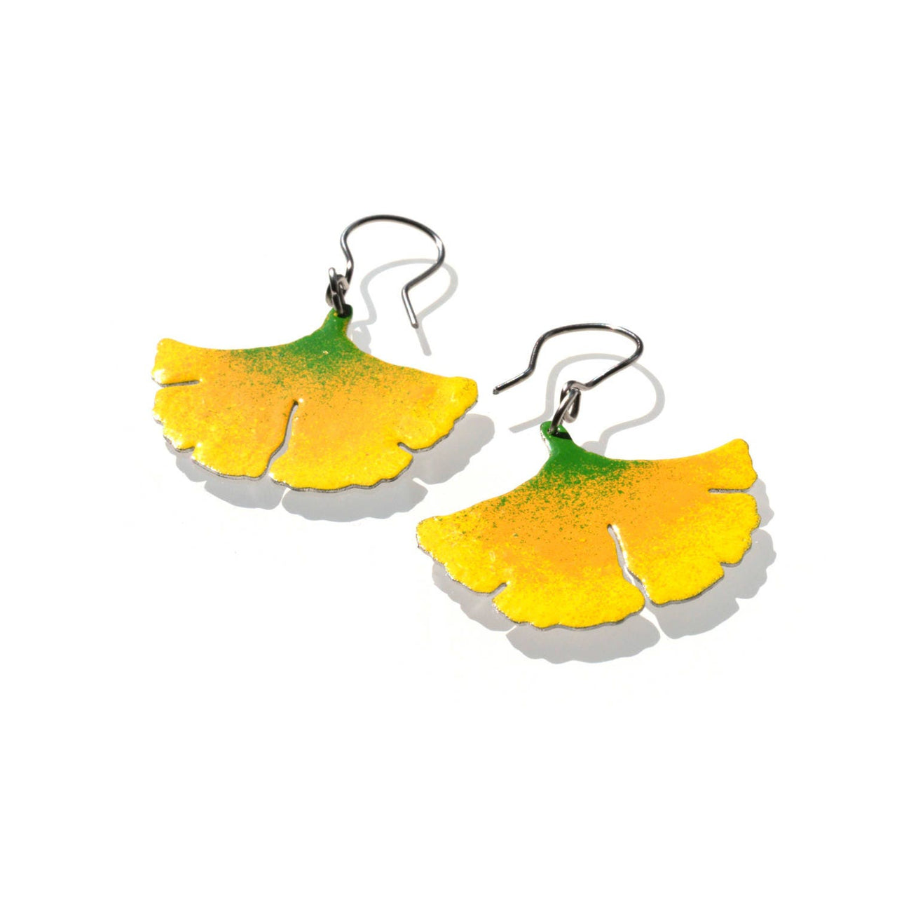 Yellow Ginkgo Earrings