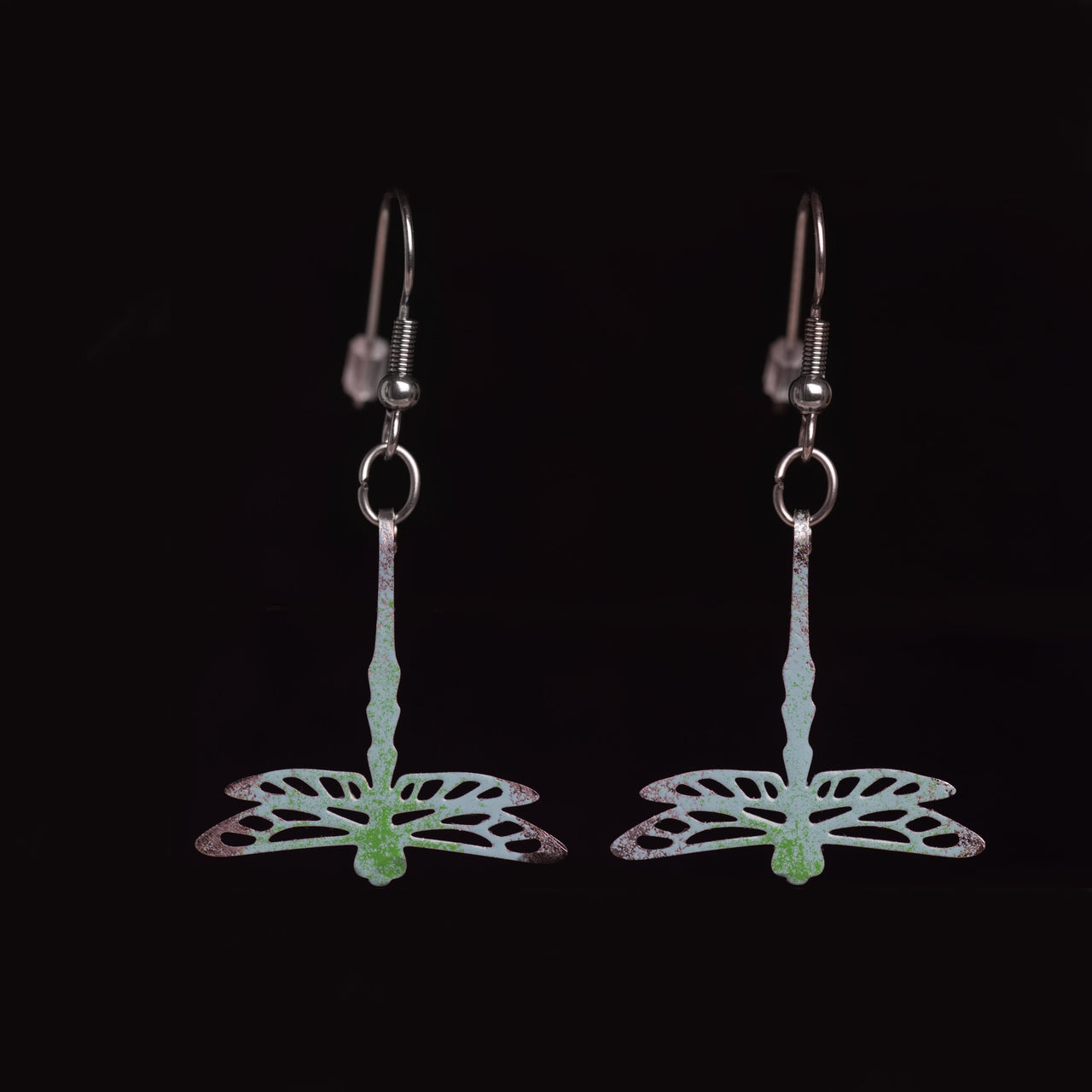 Green Dragonfly Earrings