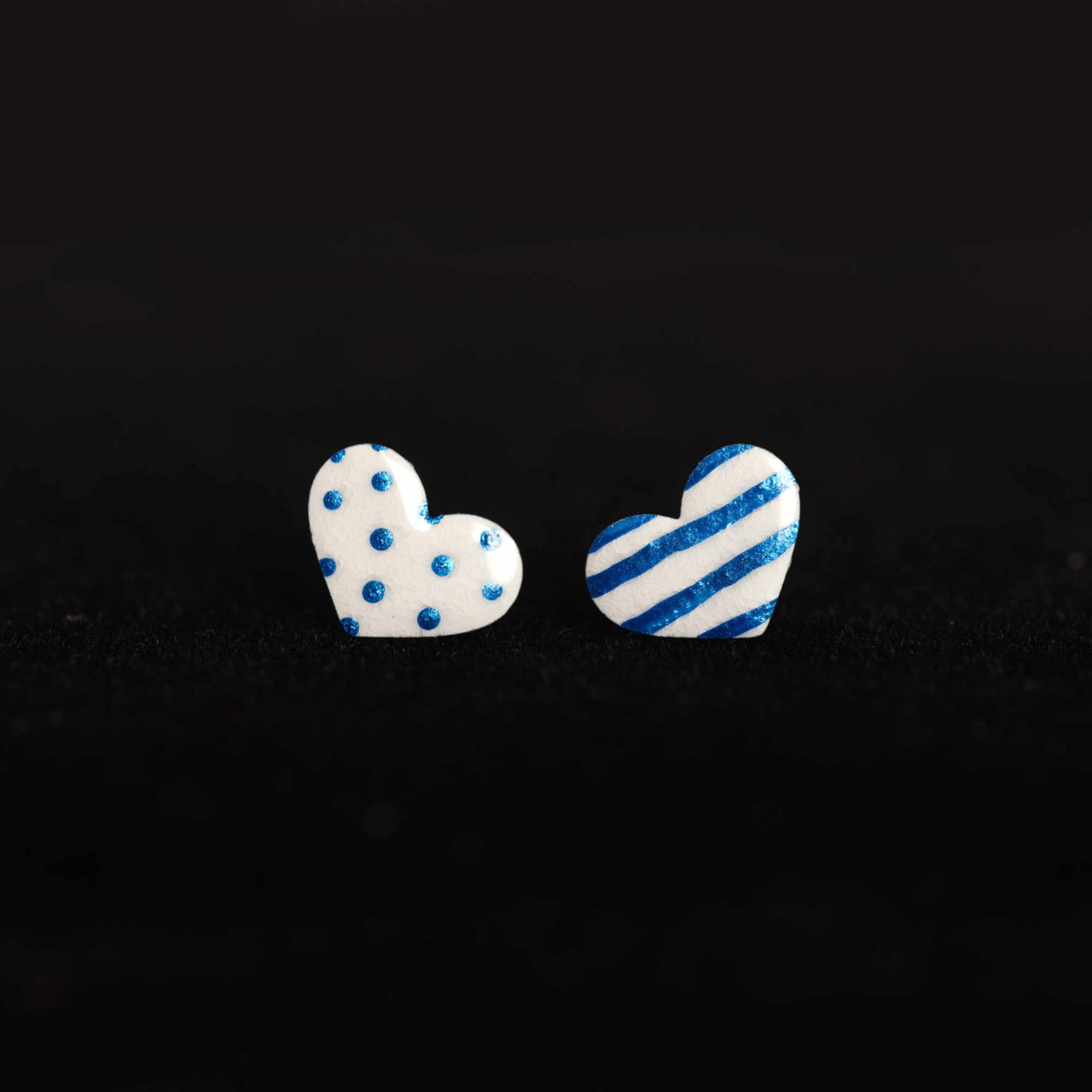 Mismatched heart earrings