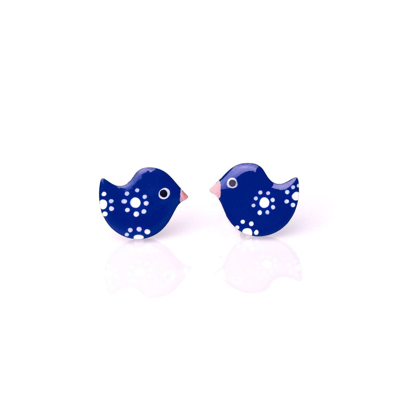 Blue Bird Stud Earrings