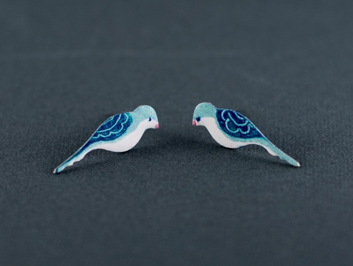 Artisan Bird Stud Earrings